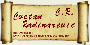 Cvetan Radinarević vizit kartica